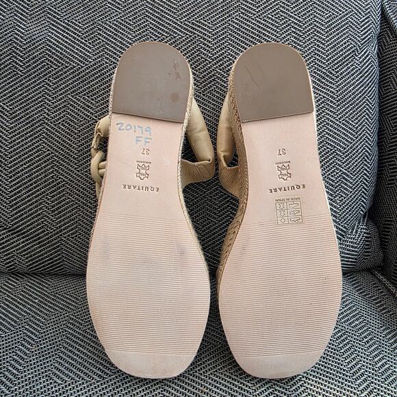 Equitare Kinga platform espadrille sandals in cream/Beige - Picture 11 of 16